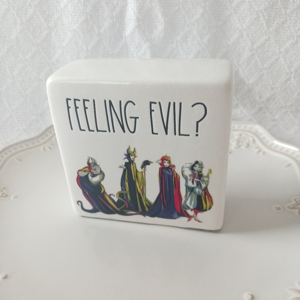 NWOT Rae Dunn × Disney "Feeling Evil?" Villians Ceramic Decor - Picture 10 of 10